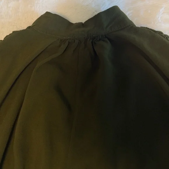 MAWLANA Wrap Style Long Dress Dark Olive Green - Picture 5 of 10